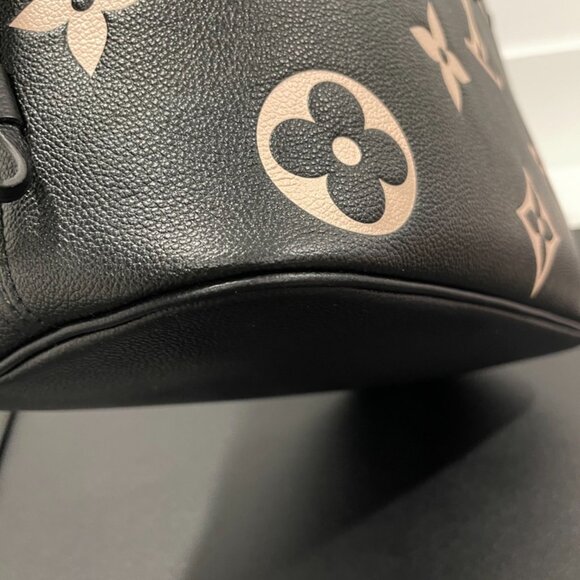 Louis Vuitton NWT Neverfull MM Empreinte Monogram Giant Black Beige (JB1299) - Picture 5 of 8